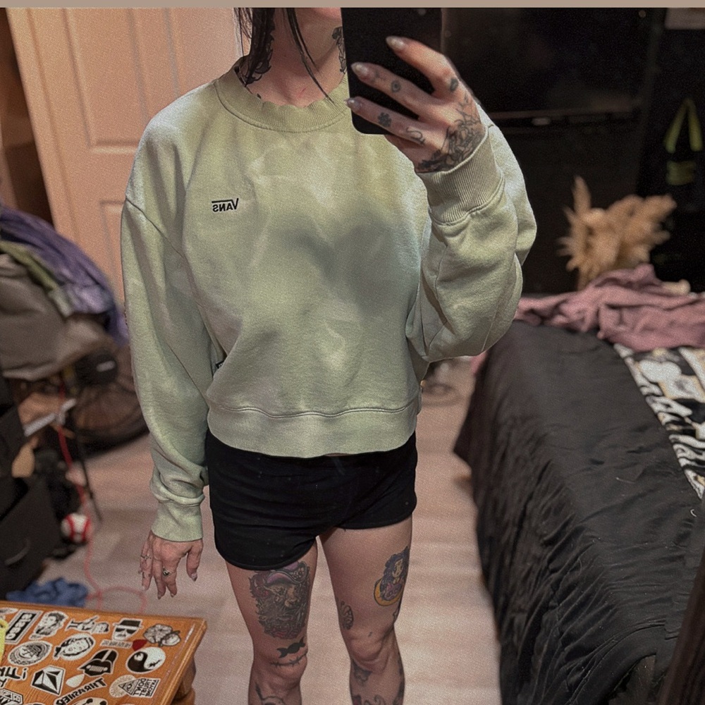 Vans Mint Green Sweatshirt Crop